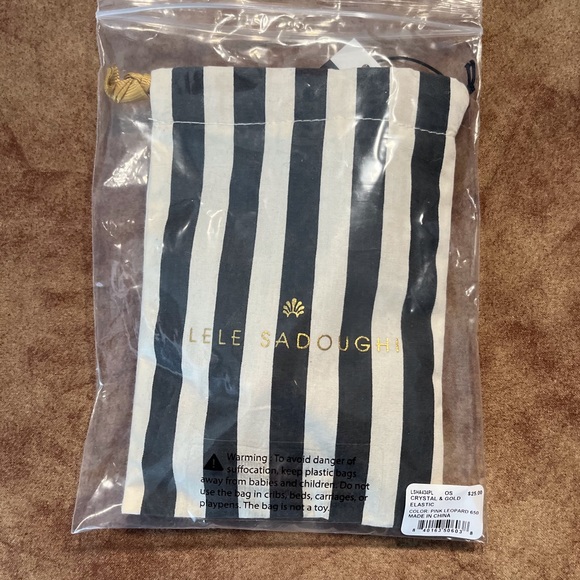 LELE SADOUGHI NWT AUTHENTIC EMBELLISHED PINK  LEOPARD COLOR ELASTIC BRACELET - Picture 8 of 9